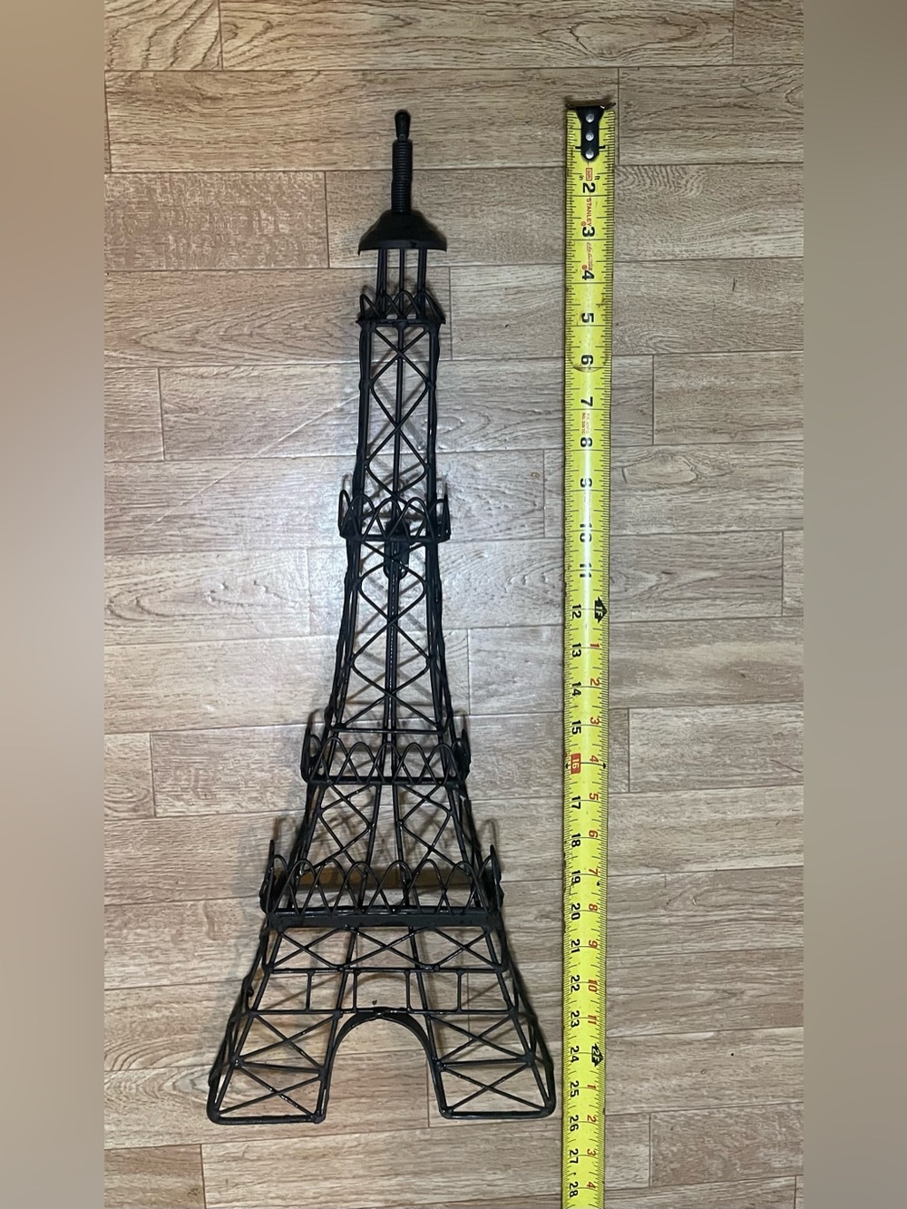 Metal Eiffel Tower Paris France Sculpture Art-Black - Picture 3 of 5
